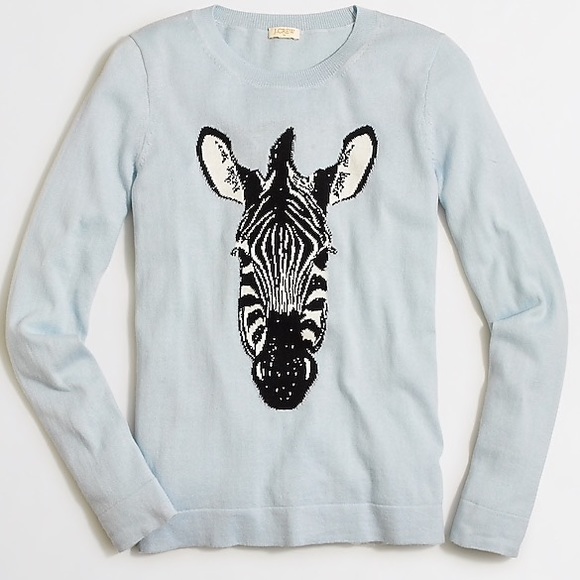 J. Crew | Sweaters | Light Blue Zebra 